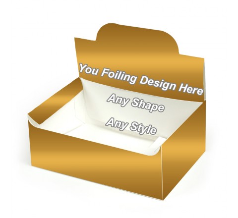 Golden Foiled Pop Up Display Boxes